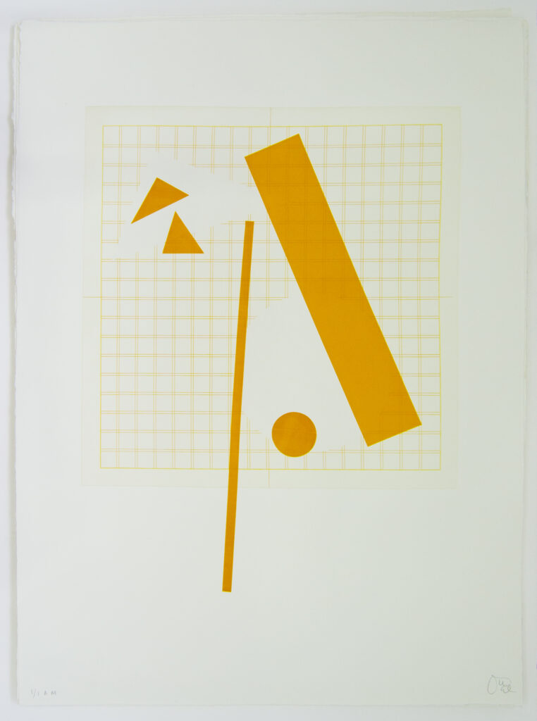 Sueños geométricos AM3, 2024, chalcographic monotype, 72 x 54 cm, unique