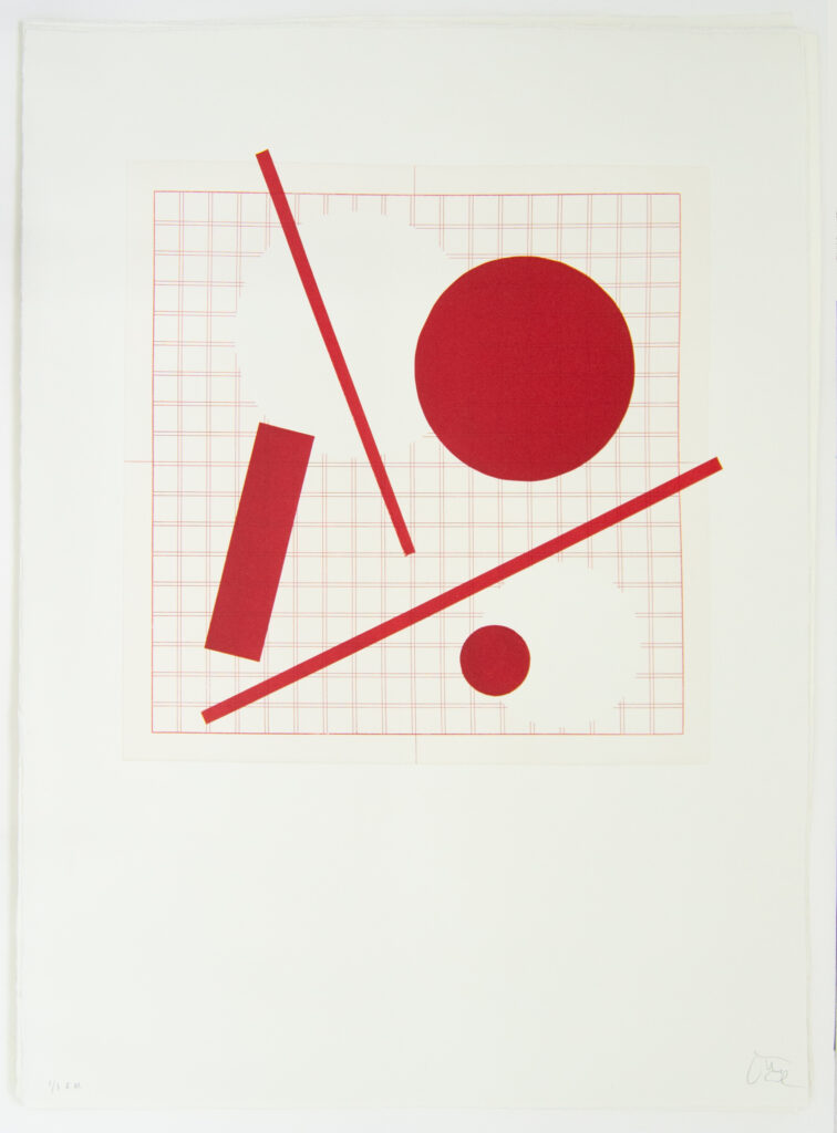 Sueños geométricos RM4, 2024, chalcographic monotype, 72 x 54 cm, unique