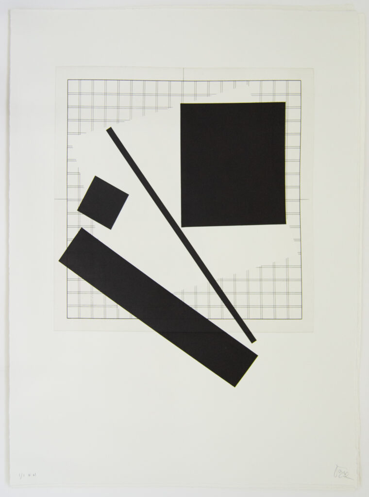 Sueños geométricos NM2, 2024, chalcographic monotype, 72 x 54 cm, unique