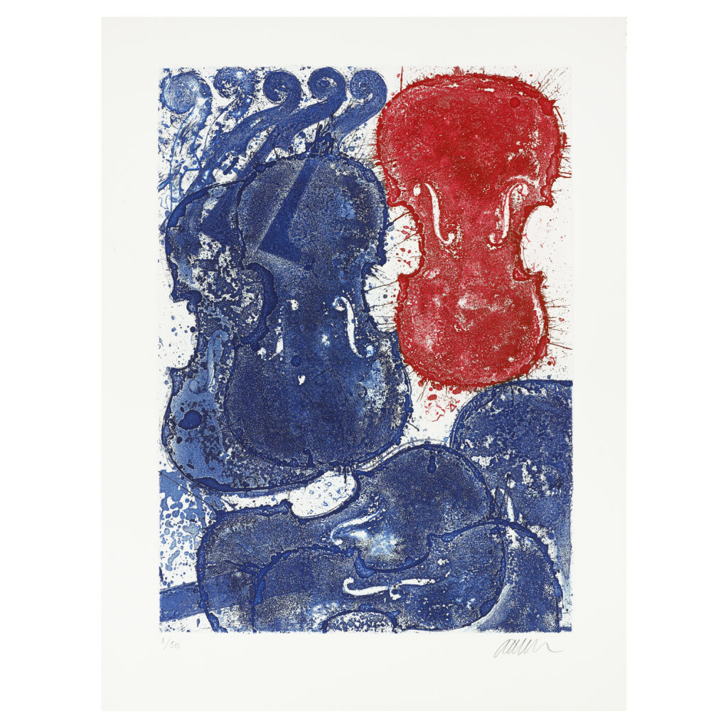 Rouge et bleu. 1989. Etching. 50 ex. 80×60cm. Edition GKM.