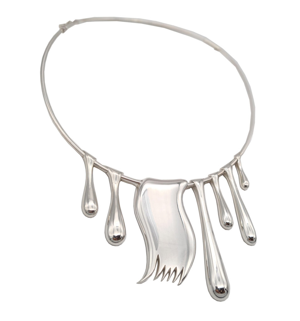 "Éclat de larmes" articulated necklace, 925 silver, edition of 12, MiniMasterpiece edition 2023 ©MiniMasterpiece