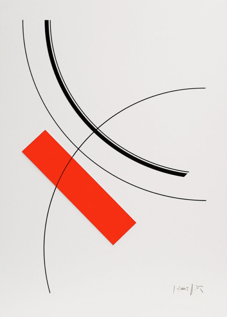 Gottfried HONEGGER, Diagonal, 2010, screenprint on paper, 70 x 50 cm, photo credit: Galerie Oniris, Rennes