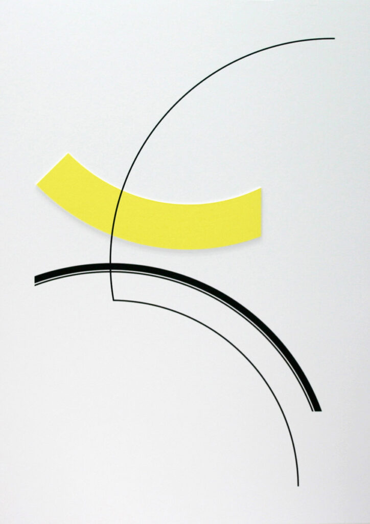 Gottfried HONEGGER, Horizontal, 2010, screenprint on paper, 70 x 50 cm, photo credit: Galerie Oniris, Rennes