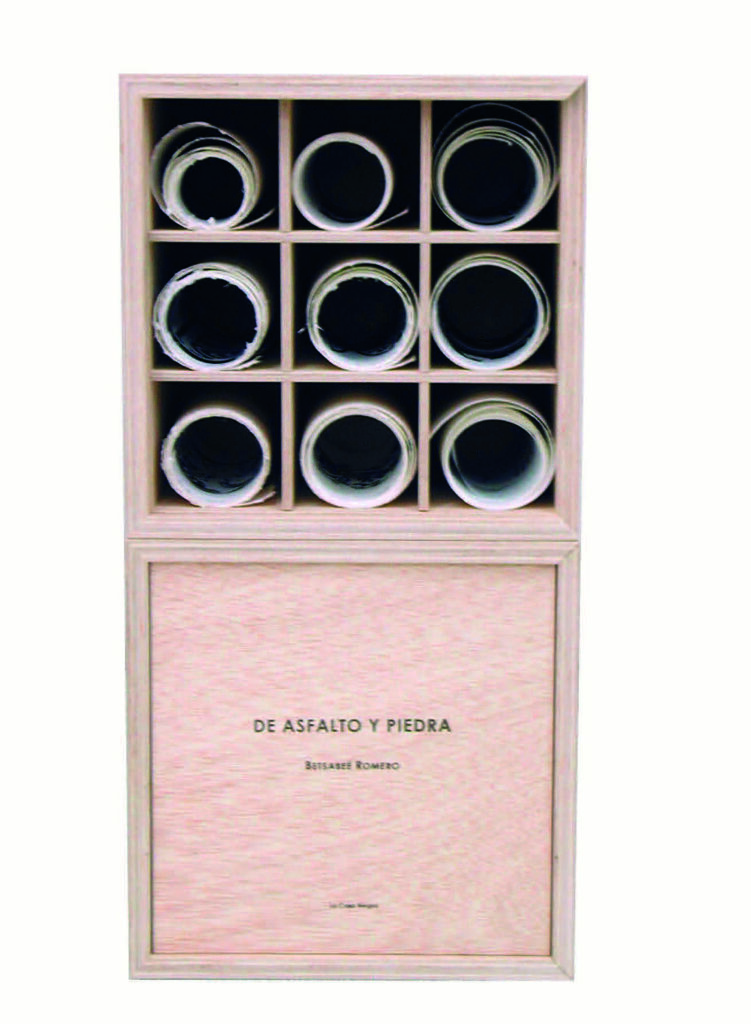 De asfalto y piedra, 2004, 9 screen prints on Nepalese paper in a wooden box, 24 x 183 cm each print, edition of 25