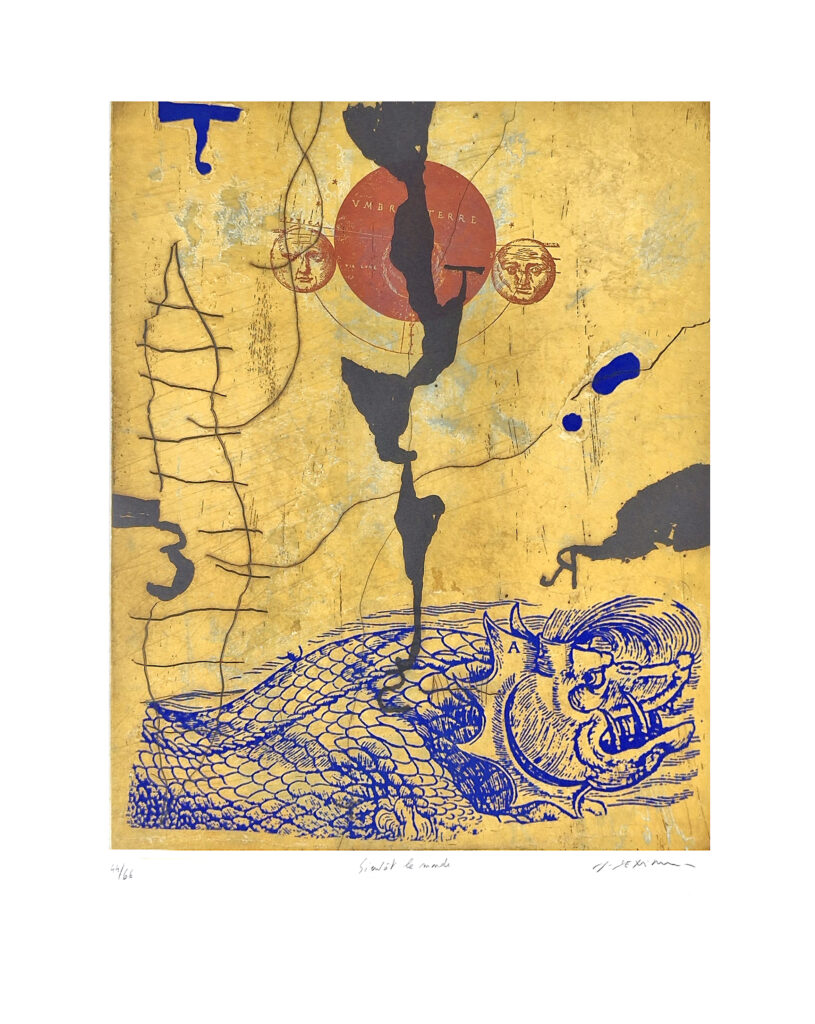 Richard Texier, Bientôt le monde, original engraving, RLD Editions 1998
