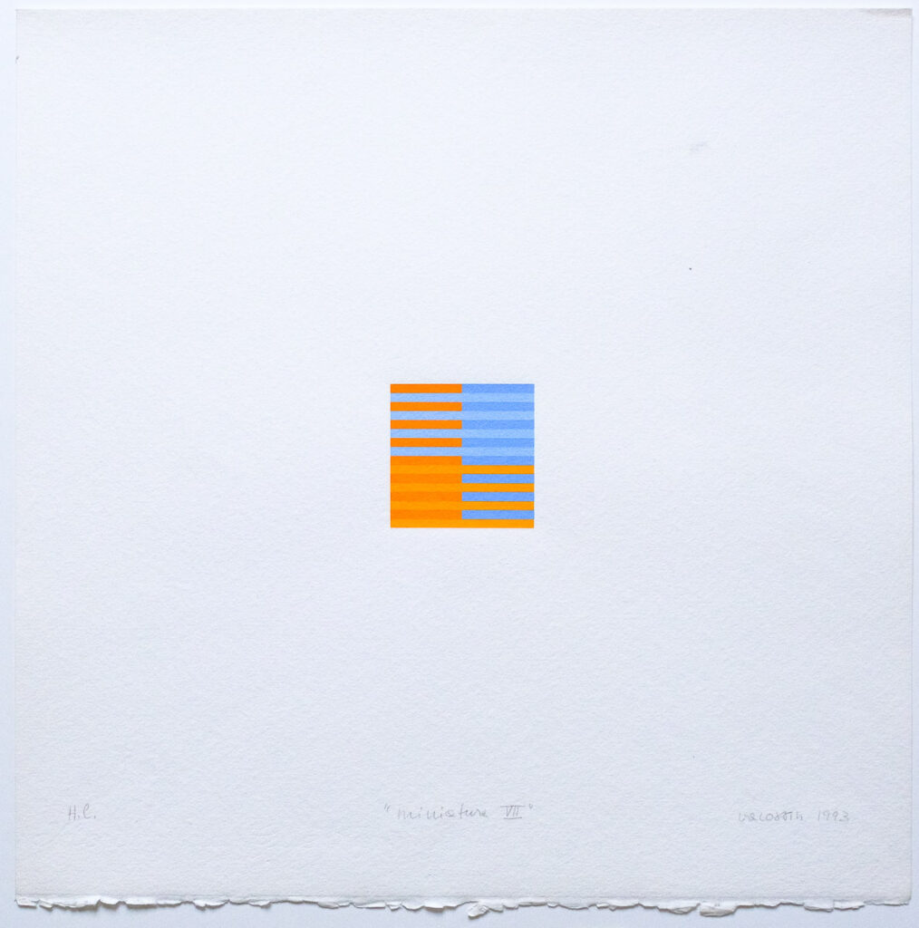 Marie-Thérèse Vacossin, Miniature VII, 1993, screenprint on paper, 50 x 50 cm, photo credit: Galerie Oniris, Rennes