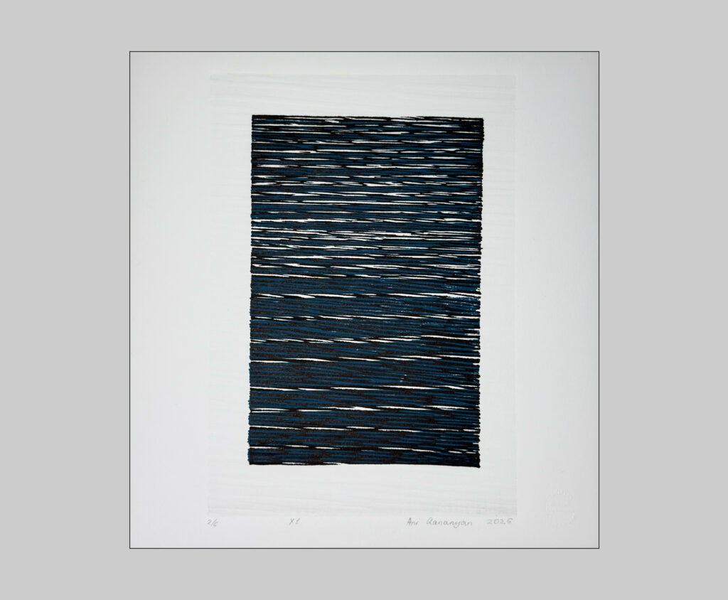 Untitled, 2026 / Woodcut and embossing on Arches BFK Rives 300 gr / 25x26 cm / Edition of 6 copies + 2 E.A. signed and numbered / printed at Sahakyan Studio Yerevan