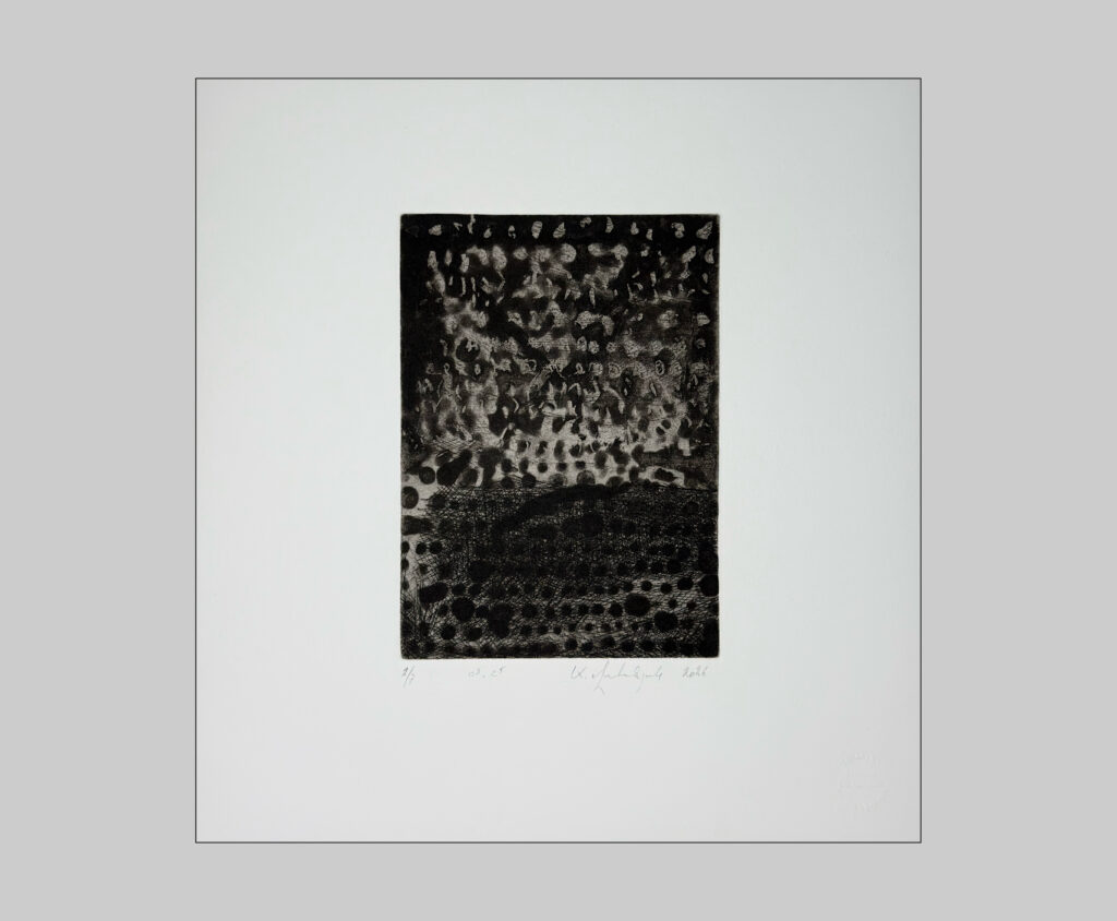 Untitled, 2026 / Drypoint and Aquatint on Arches BFK Rives 300 gr / 25x26 cm / Edition of 7 copies + 2 E.A. signed and numbered / printed at Sahakyan Studio Yerevan