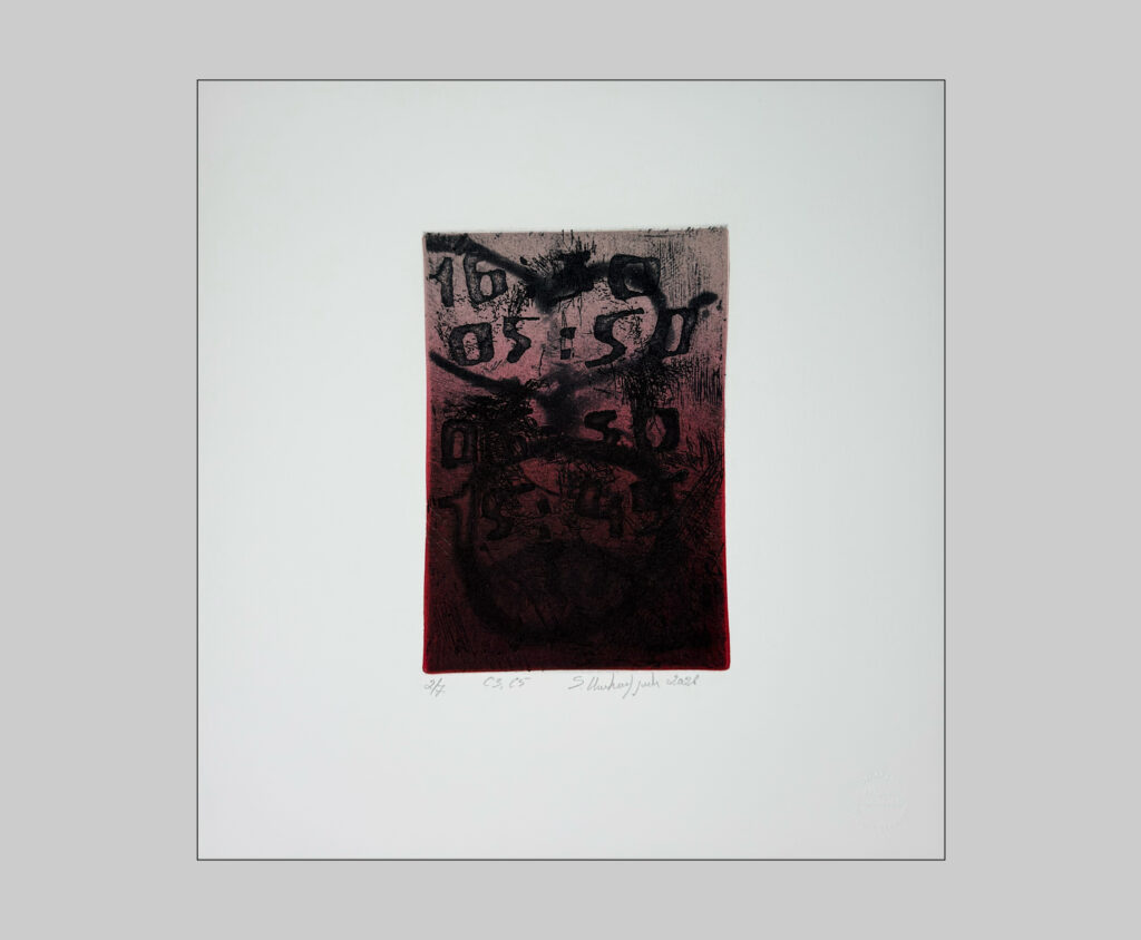 Untitled, 2026 / Etching and Aquatint on Arches BFK Rives 300 gr / 25x26 cm / Edition of 7 copies + 2 E.A. signed and numbered / printed at Sahakyan Studio Yerevan