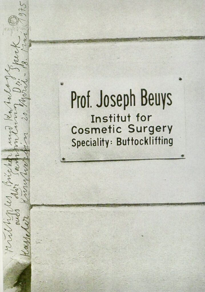 Beuys, Dr Speck Multiple, 1975, offset on cardboard, 84 x 59.5 cm, ed. 100, hand-signed, numbered