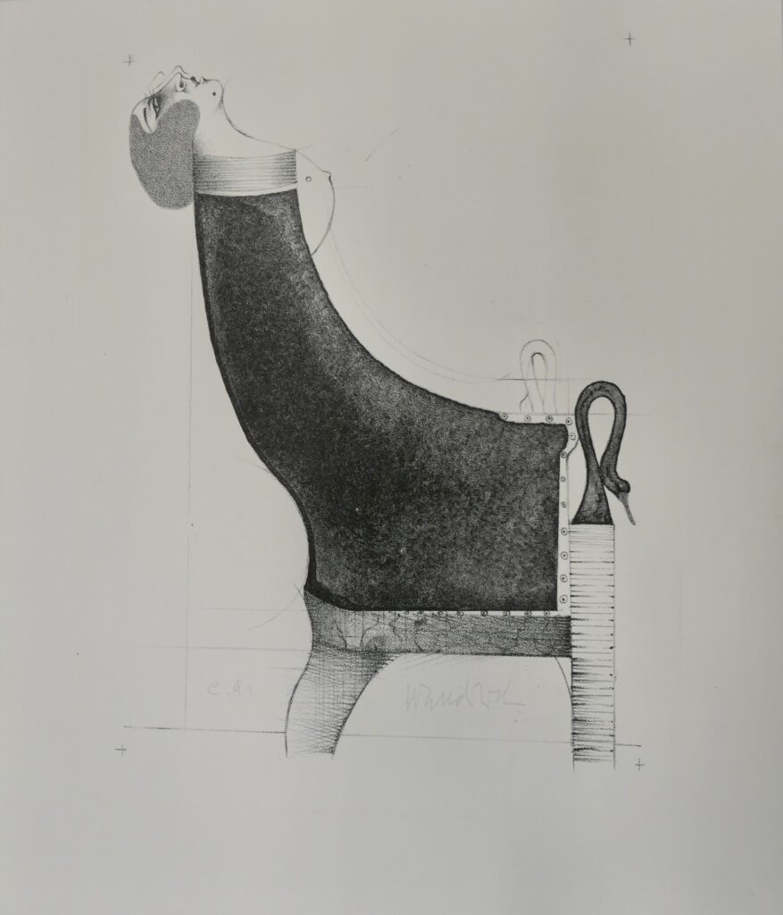 Wunderlich, La Chaise, 1965, lithograph, EA, 37.5 x 31.5 cm, hand-signed